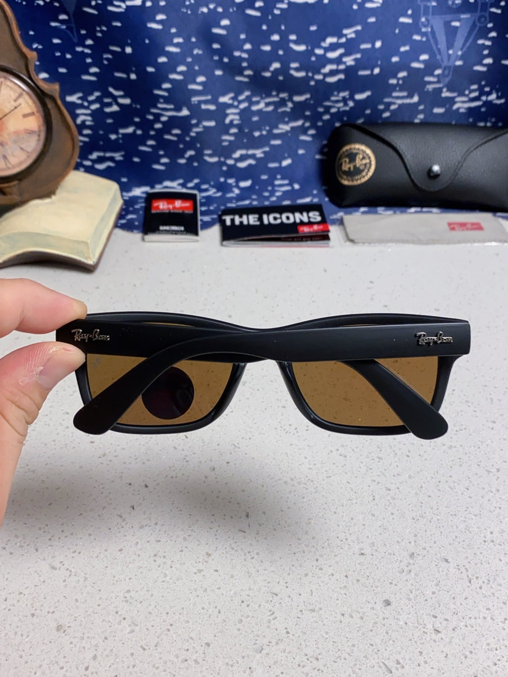 Ray-Ban RB2283 Polarized Square Blue Lens Sunglasses for Men & Women - 359002 - detail image 5