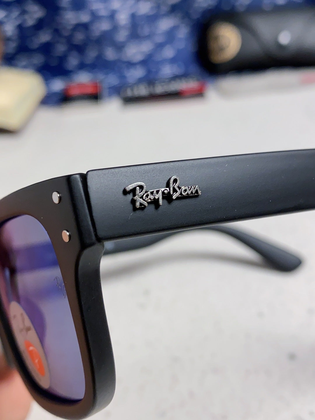Ray-Ban RB2283 Polarized Square Blue Lens Sunglasses for Men & Women - 359002 - detail image 7