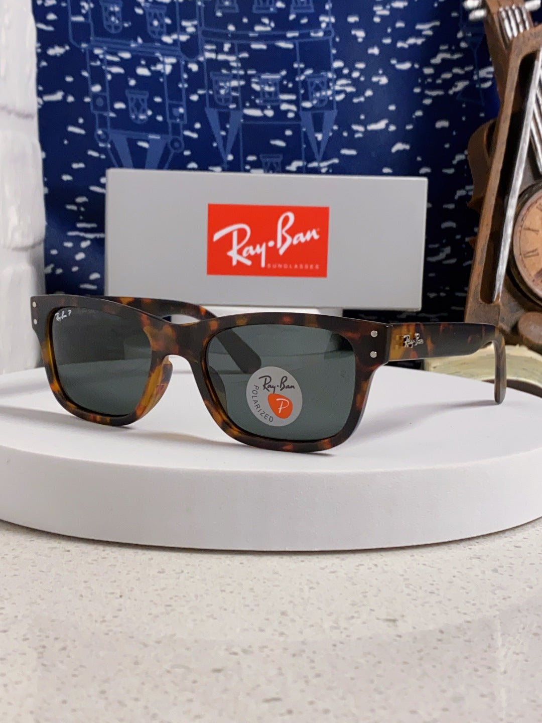 Ray-Ban RB2283 Polarized Square Silver Lens Sunglasses for Men & Wome - 359003