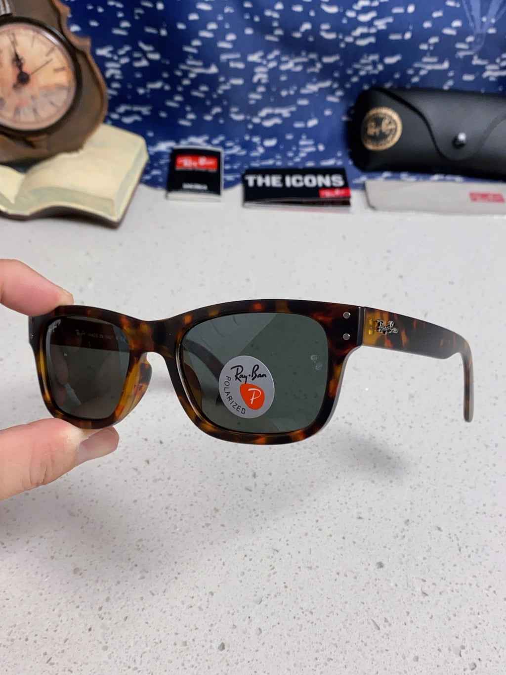 Ray-Ban RB2283 Polarized Square Silver Lens Sunglasses for Men & Wome - 488230 - detail image 6
