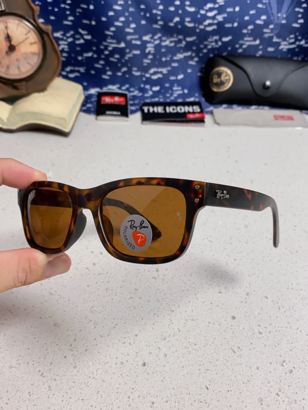 Ray-Ban RB2283 Polarized Square Brown Lens Sunglasses for Men & Women - detail image 6