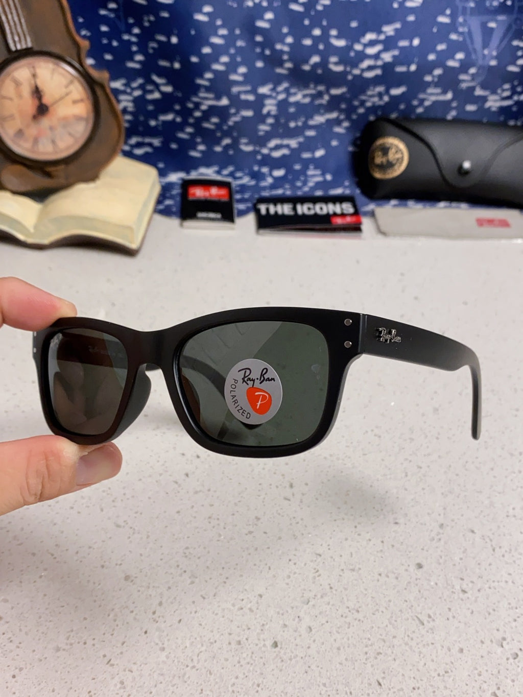 Ray-Ban RB2283 Polarized Square Black Lens Sunglasses for Men & Women - 488232 - detail image 6