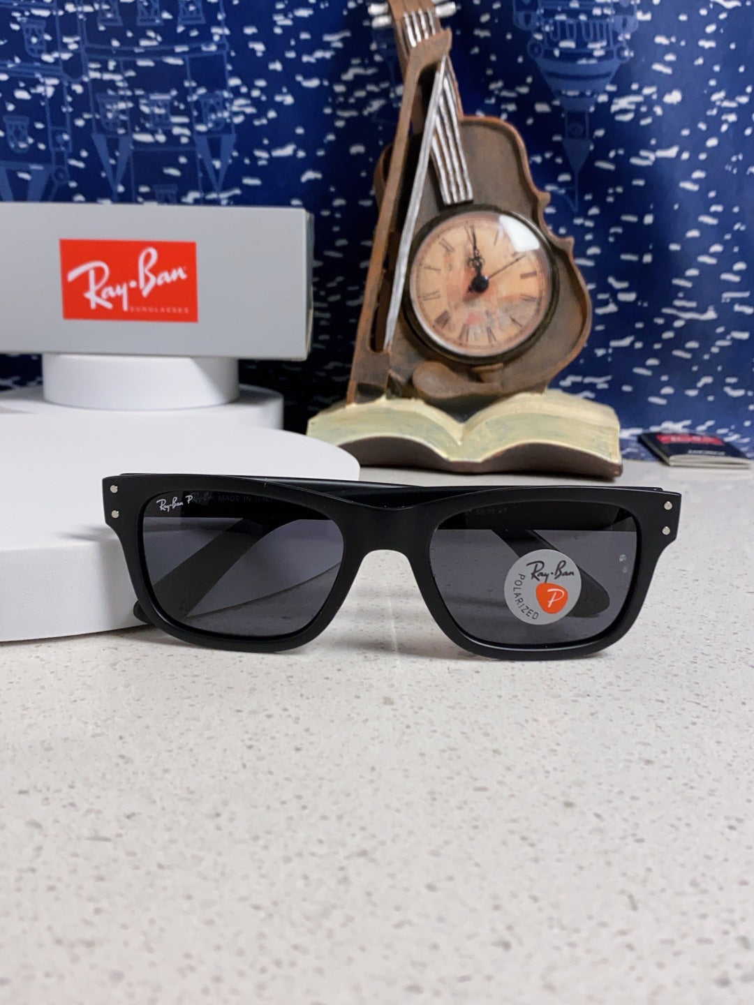 Ray-Ban RB2283 Polarized Square Silver Lens Sunglasses for Men & Women - detail image 9