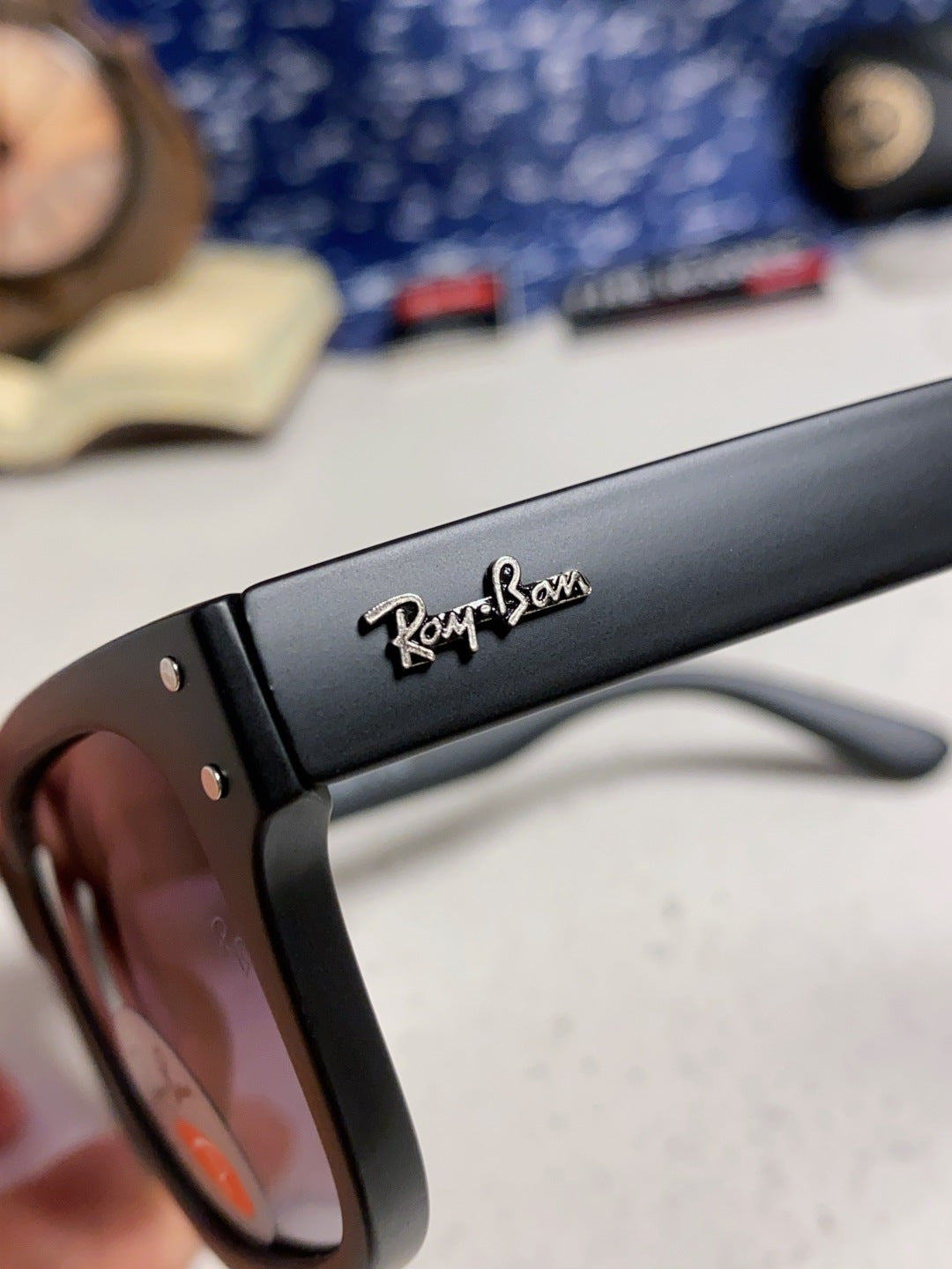 Ray-Ban RB2283 Polarized Square Silver Lens Sunglasses for Men & Women - detail image 7