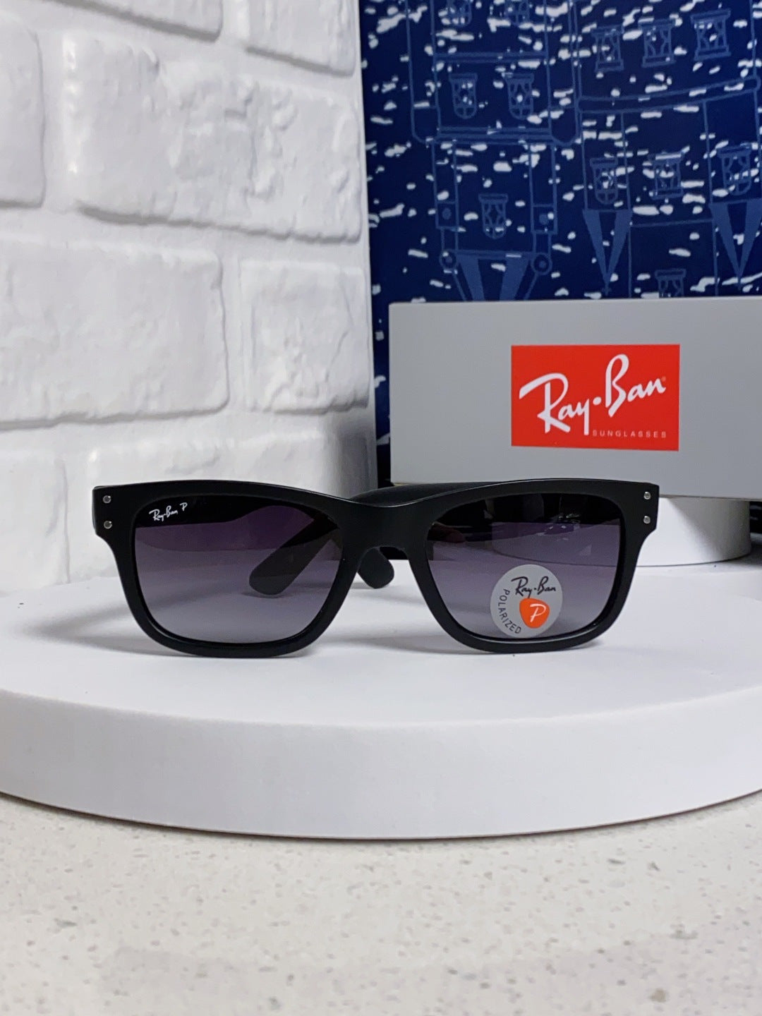 Ray-Ban RB2283 Polarized Square Silver Lens Sunglasses for Men & Women - detail image 2