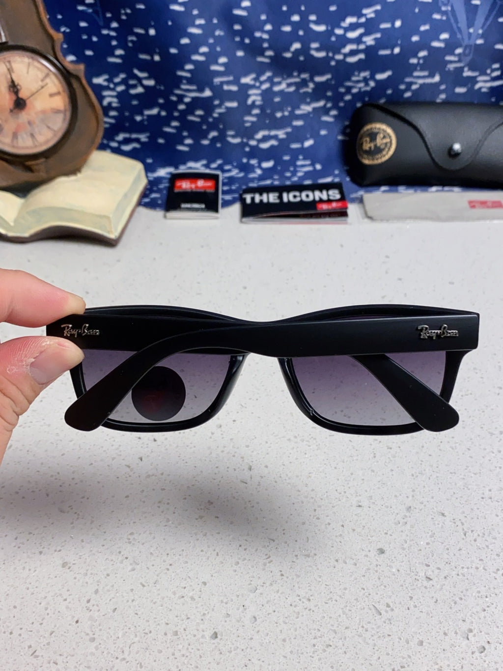 Ray-Ban RB2283 Polarized Square Silver Lens Sunglasses for Men & Women - detail image 5
