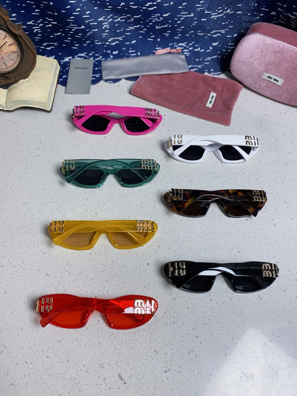 Miu Miu Cat-Eye Silver Lens Sunglasses for Men & Women - 358703 - detail image 11