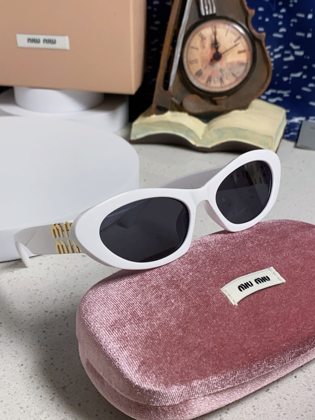 Miu Miu Cat-Eye Silver Lens Sunglasses for Men & Women - 358703 - detail image 10