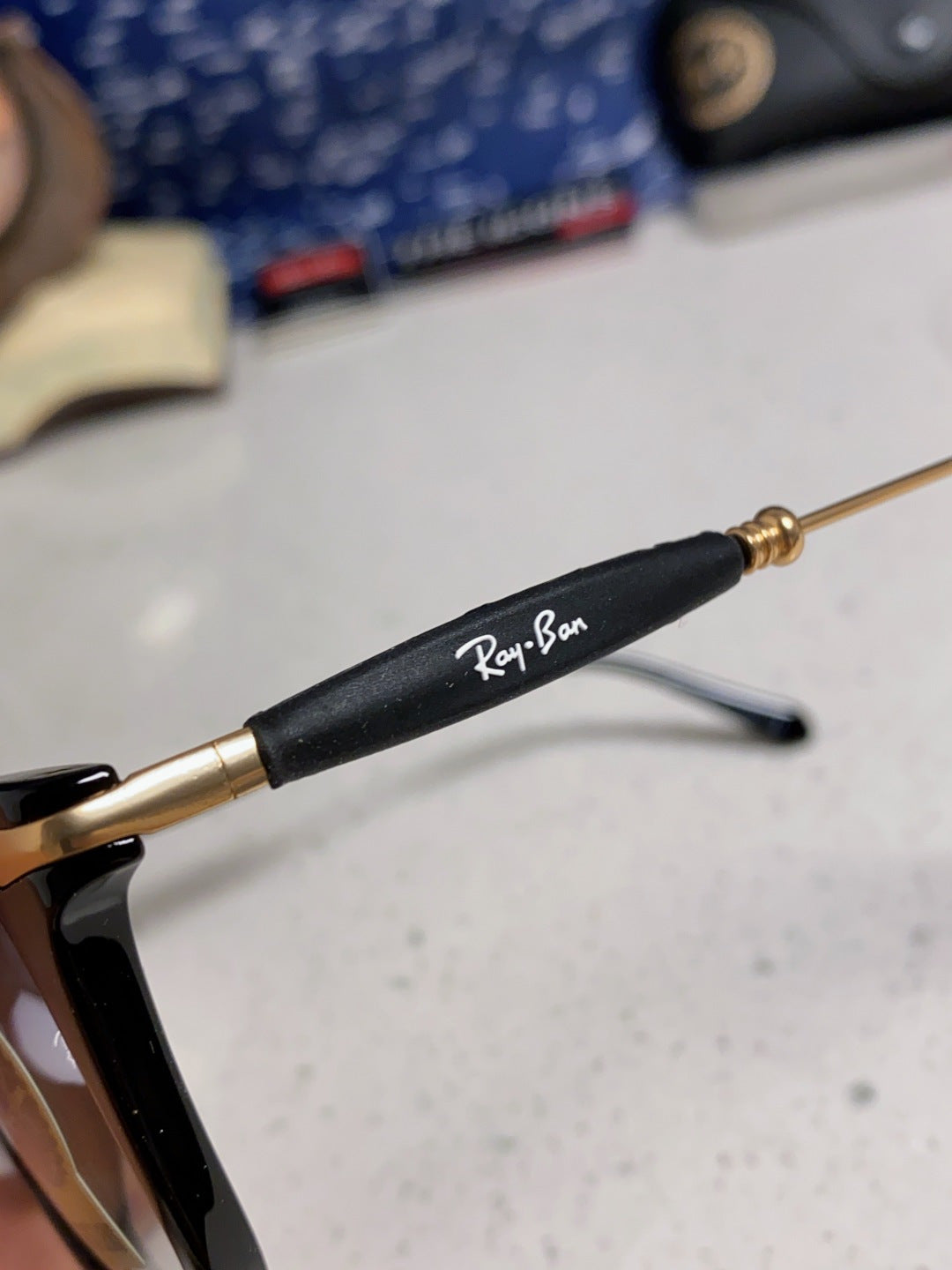 Ray-Ban RB2148 Metal Square Silver Lens Sunglasses for Men & Women - detail image 7