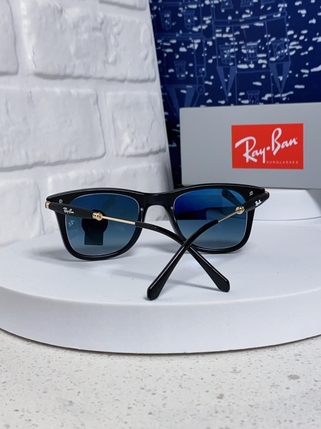 Ray-Ban RB2148 Metal Square Blue Lens Sunglasses for Men & Women - detail image 3