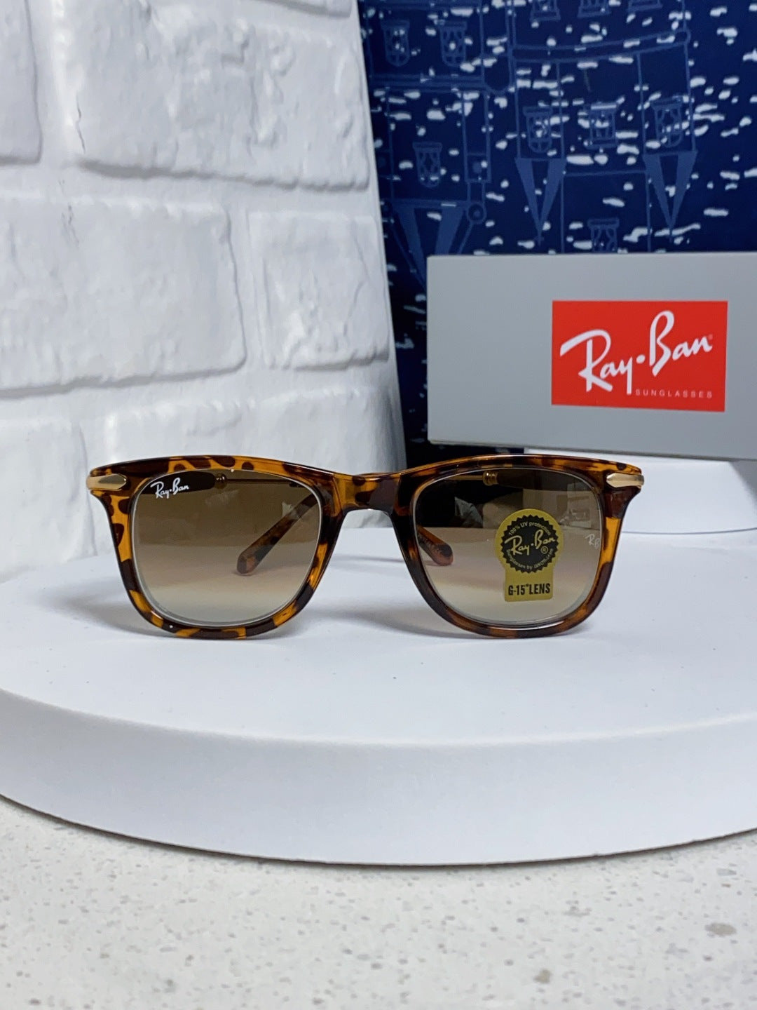 Ray-Ban RB2148 Metal Square Brown Lens Sunglasses for Men & Women - detail image 2