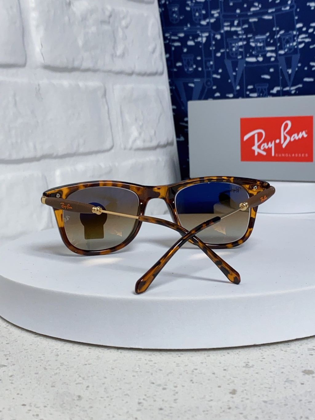 Ray-Ban RB2148 Metal Square Brown Lens Sunglasses for Men & Women - detail image 3
