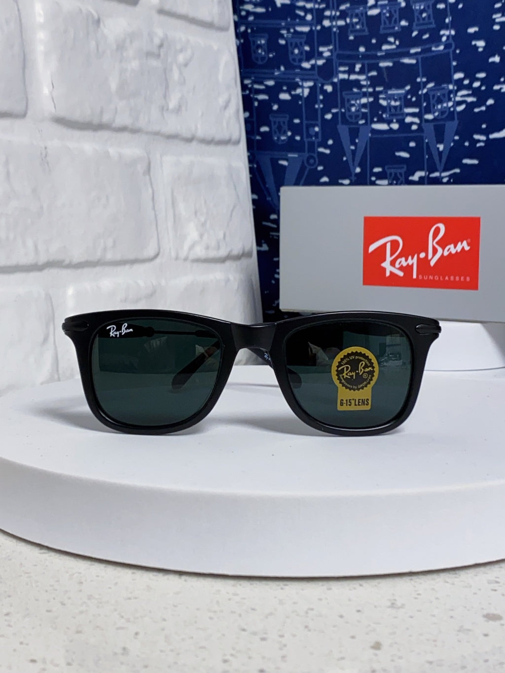 Ray-Ban RB2148 Metal Square Black Lens Sunglasses for Men & Women - detail image 2