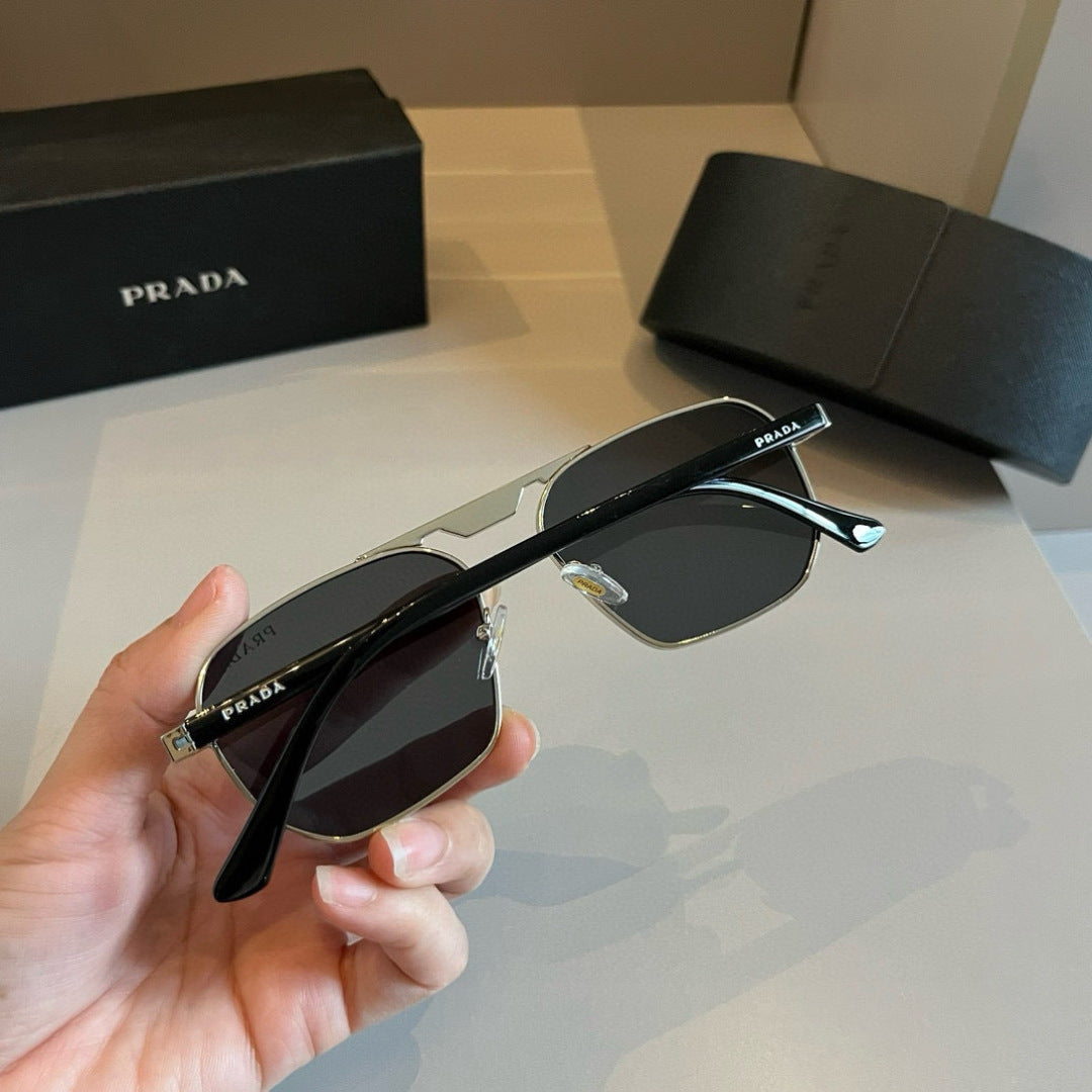 Prada Polarized Fashion Gold Lens Sunglasses for Men - 372054 - detail image 7
