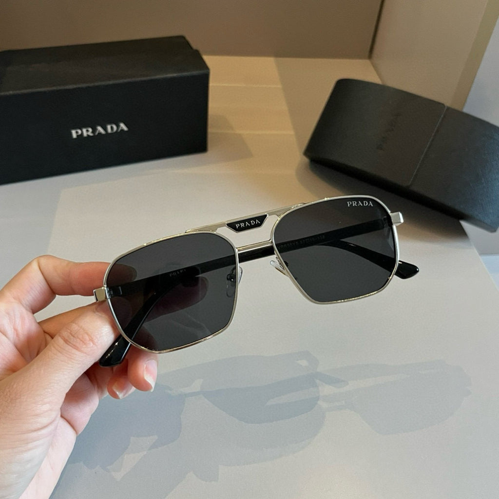 Prada Polarized Fashion Gold Lens Sunglasses for Men - 372054 - detail image 5