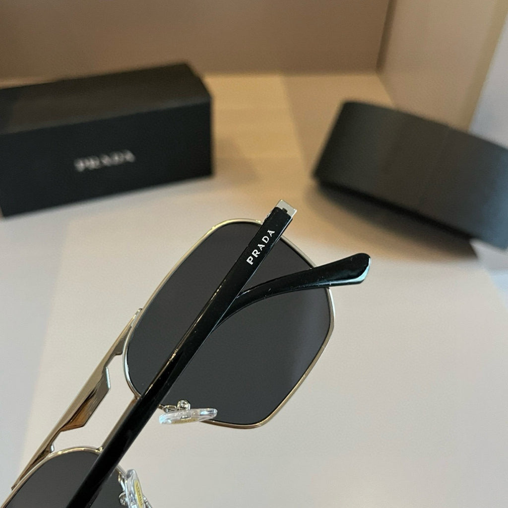 Prada Polarized Fashion Gold Lens Sunglasses for Men - 372054 - detail image 6