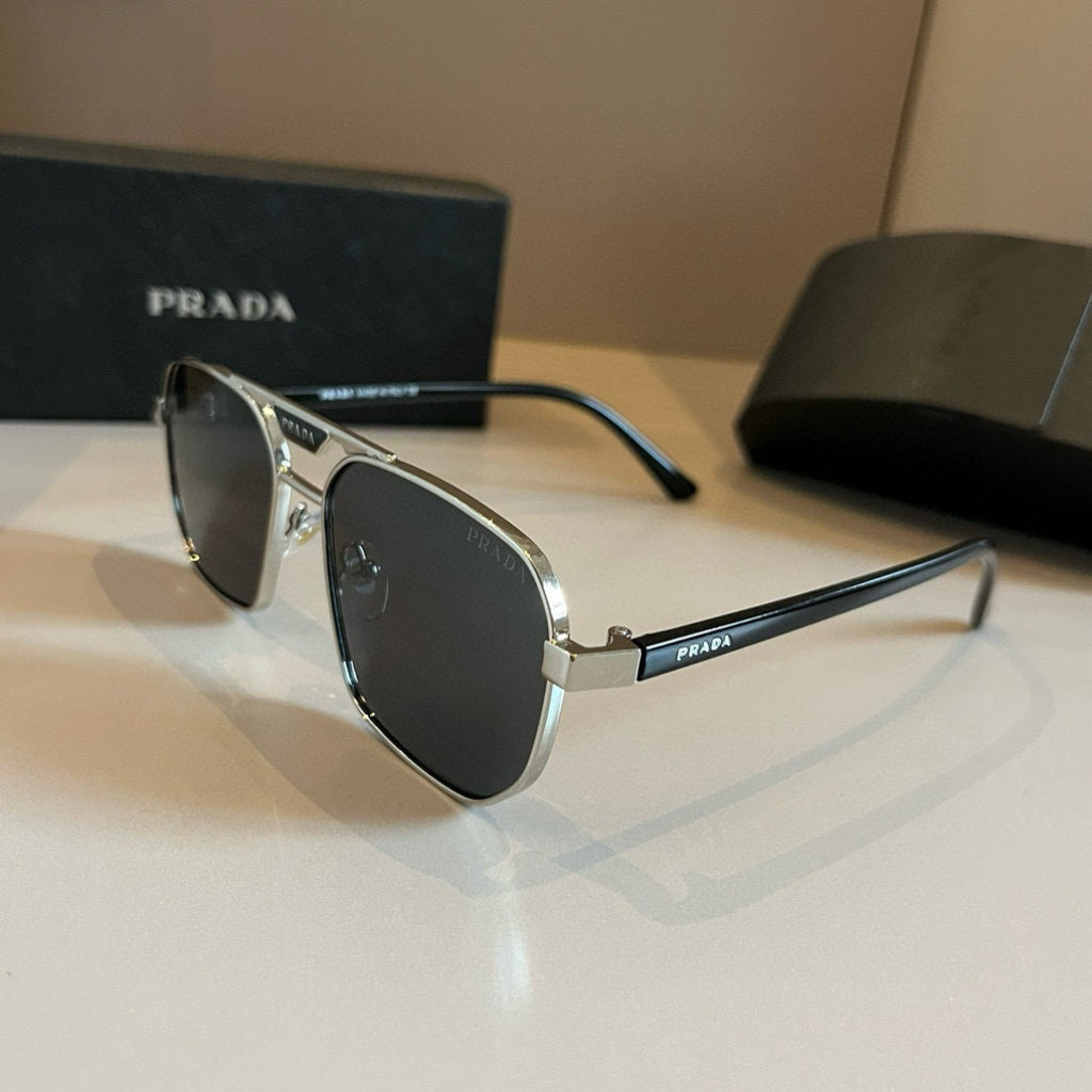 Prada Polarized Fashion Gold Lens Sunglasses for Men - 372054 - detail image 3