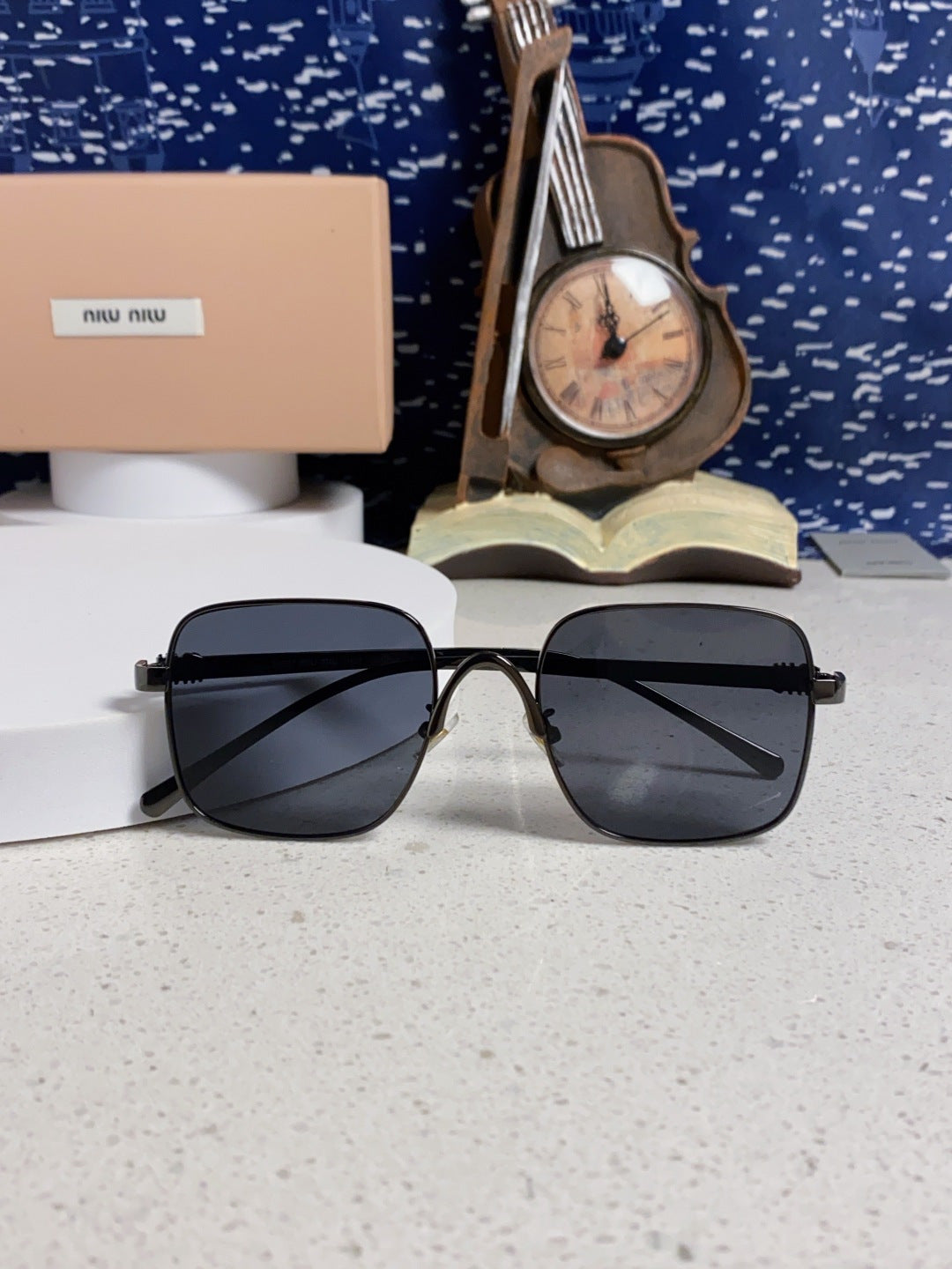 Miu Miu Metal Square Gray Lens Sunglasses for Men & Women - 416165 - detail image 9