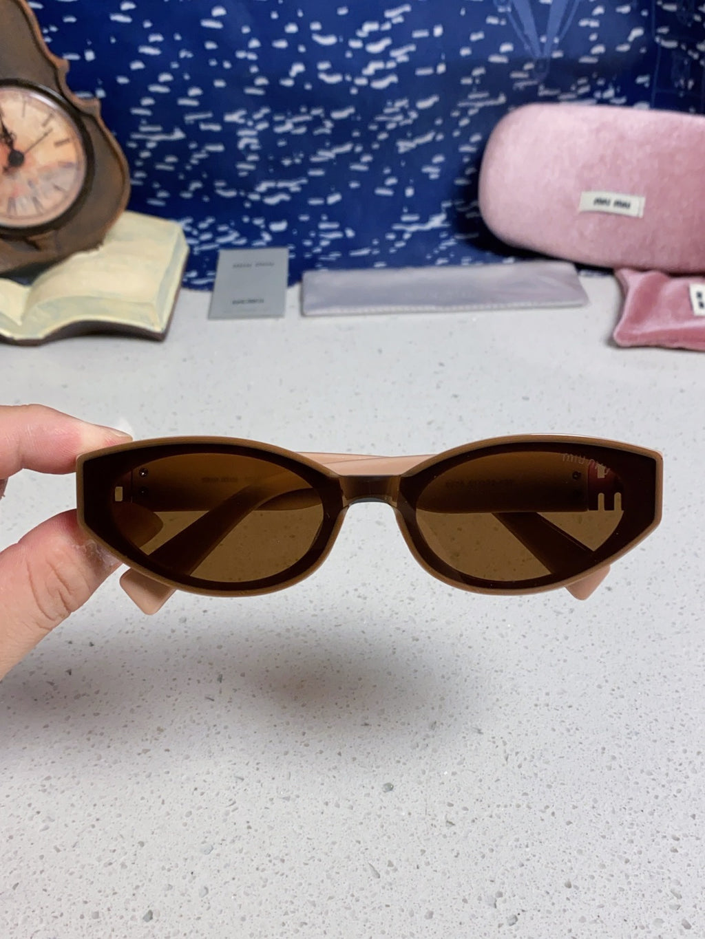 Miu Miu Cat-Eye Brown Lens Sunglasses for Women - 158607 - detail image 4