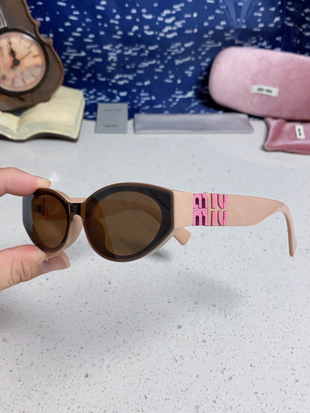 Miu Miu Cat-Eye Brown Lens Sunglasses for Women - 158607 - detail image 6