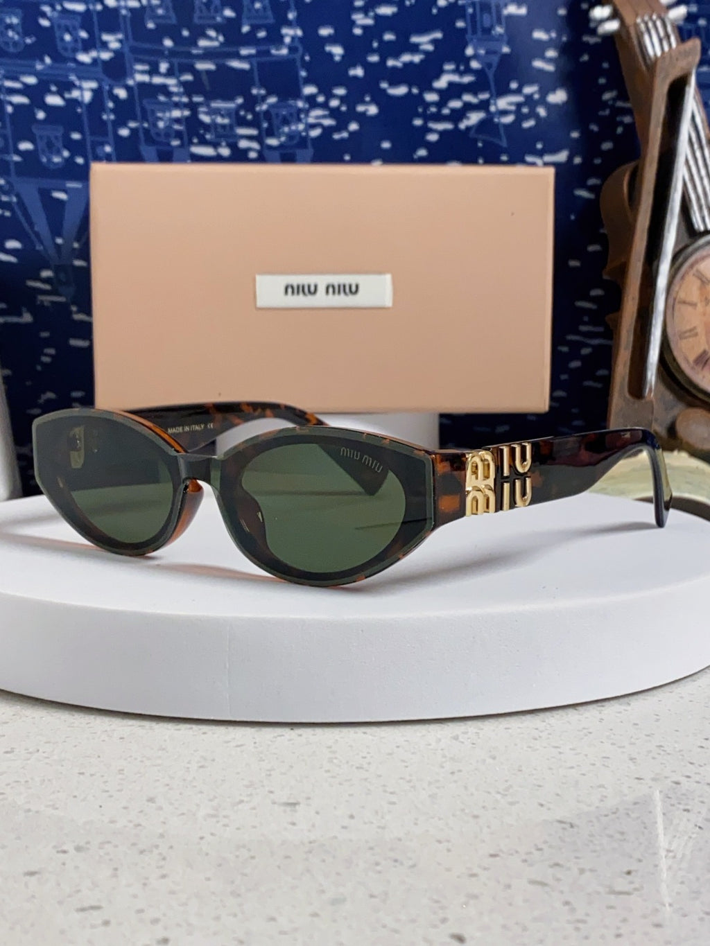 Miu Miu Cat-Eye Black Lens Sunglasses for Women - 158608