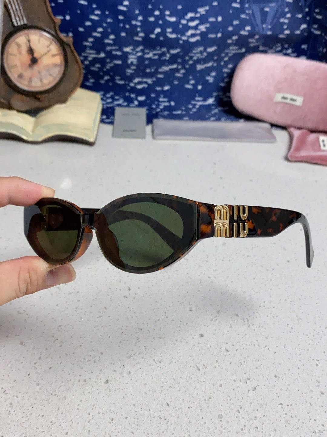 Miu Miu Cat-Eye Black Lens Sunglasses for Women - 416156 - detail image 6