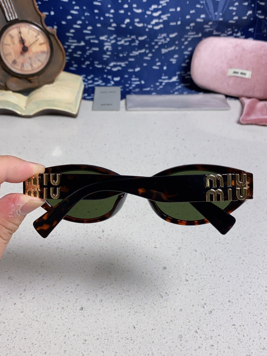 Miu Miu Cat-Eye Black Lens Sunglasses for Women - 416156 - detail image 5