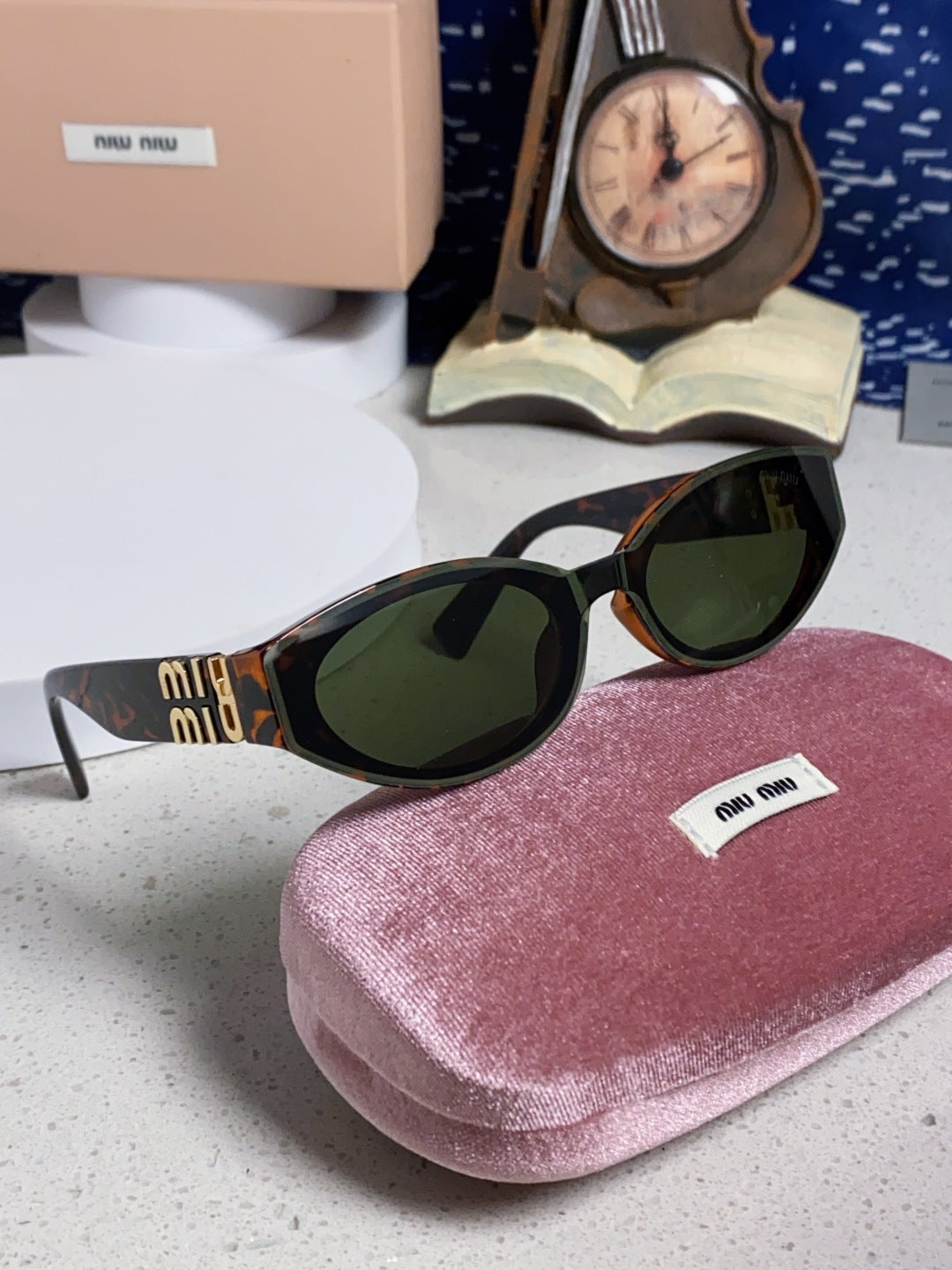 Miu Miu Cat-Eye Black Lens Sunglasses for Women - 416156 - detail image 10
