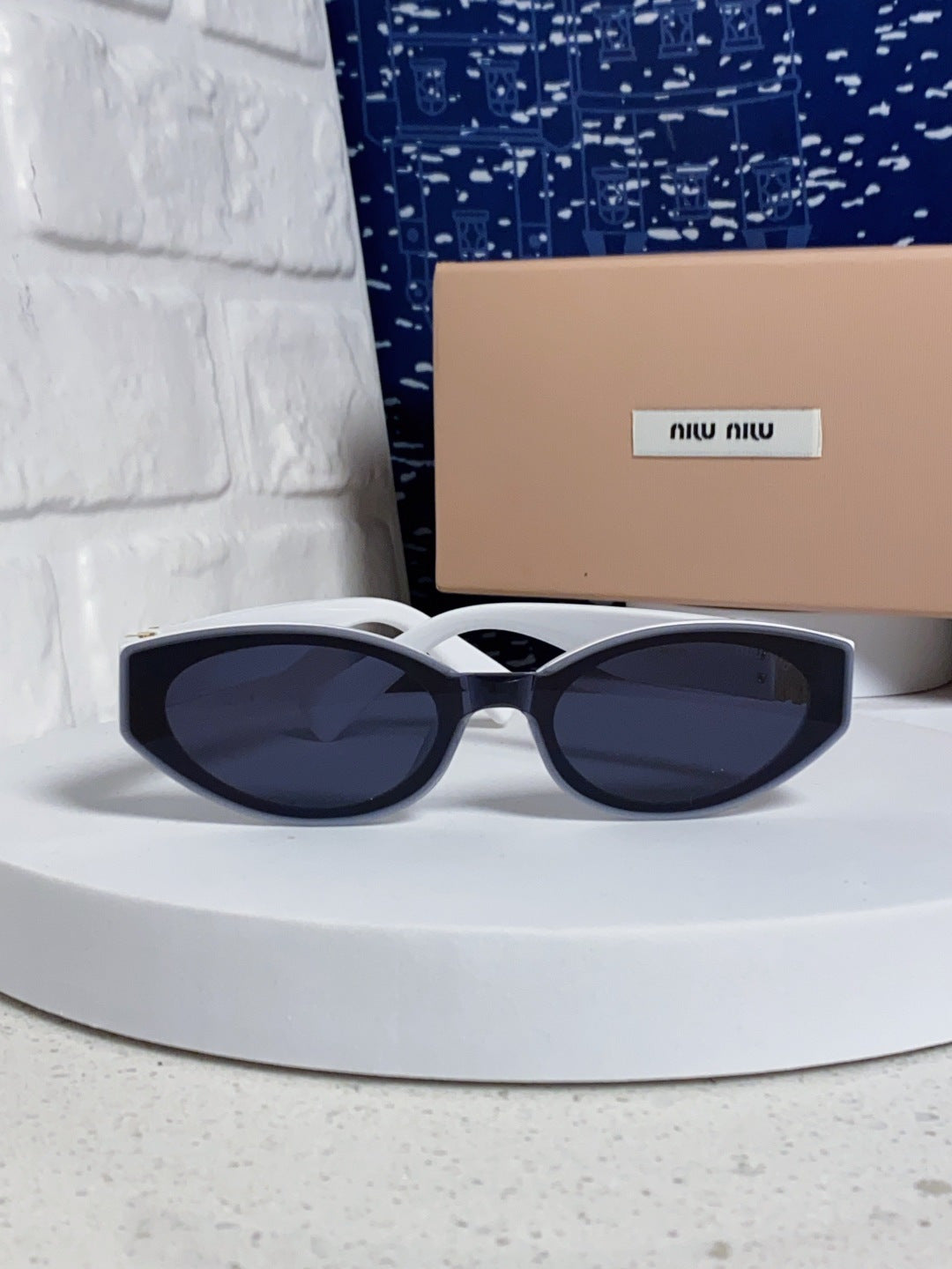 Miu Miu Cat-Eye Blue Lens Sunglasses for Women - 867218 - detail image 2