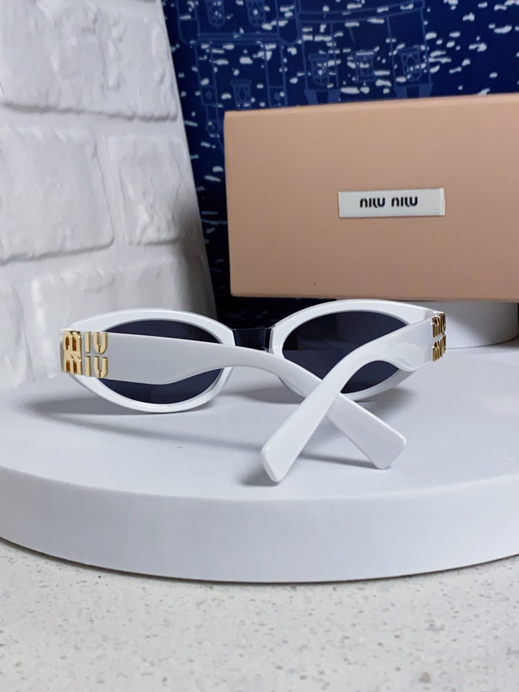 Miu Miu Cat-Eye Blue Lens Sunglasses for Women - 416157 - detail image 3