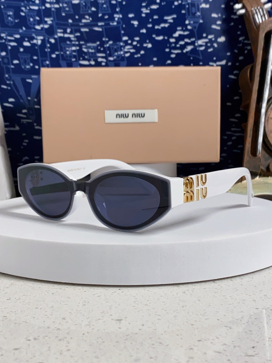 Miu Miu Cat-Eye Blue Lens Sunglasses for Women - 432630
