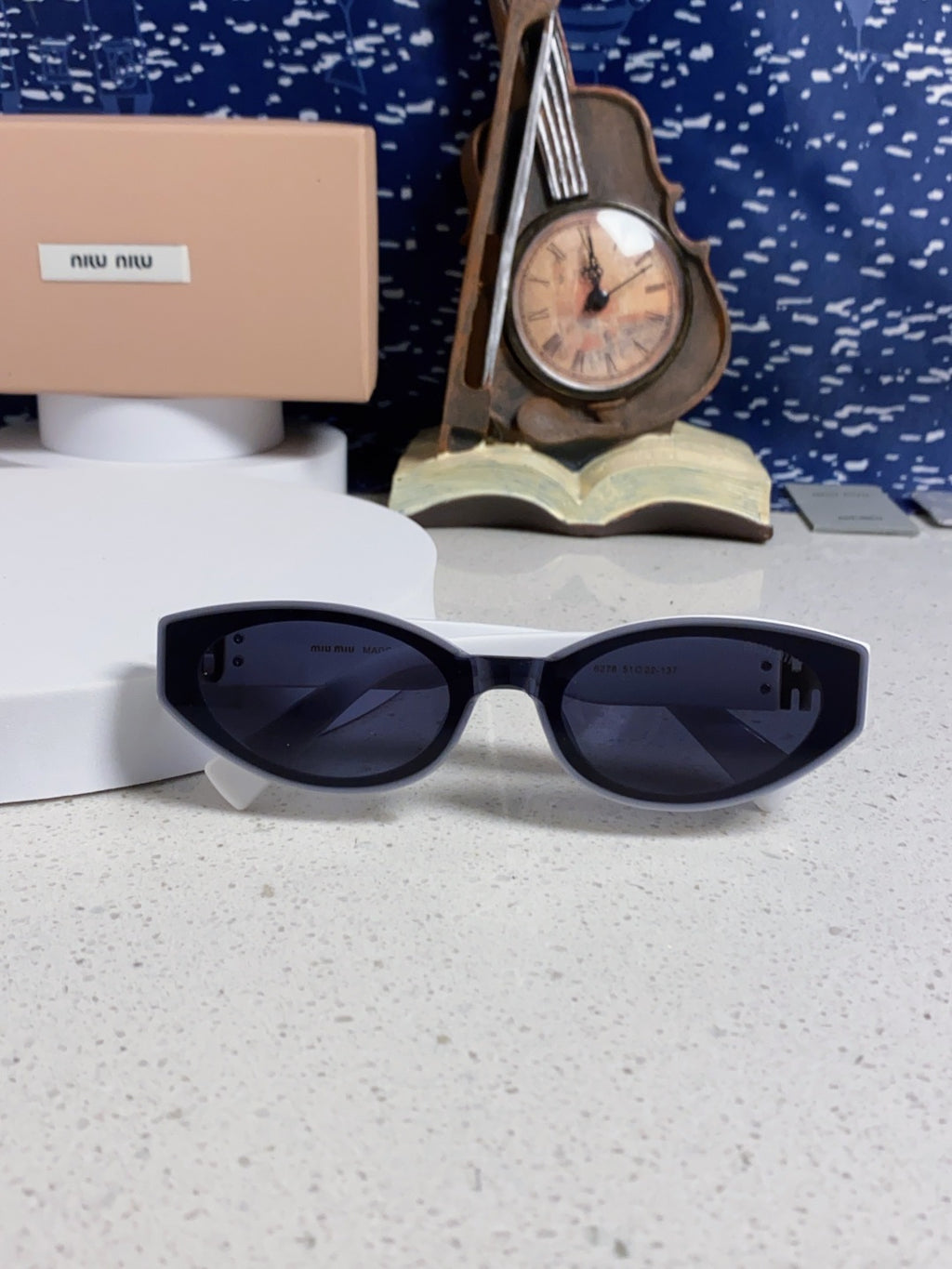 Miu Miu Cat-Eye Blue Lens Sunglasses for Women - 158609 - detail image 9
