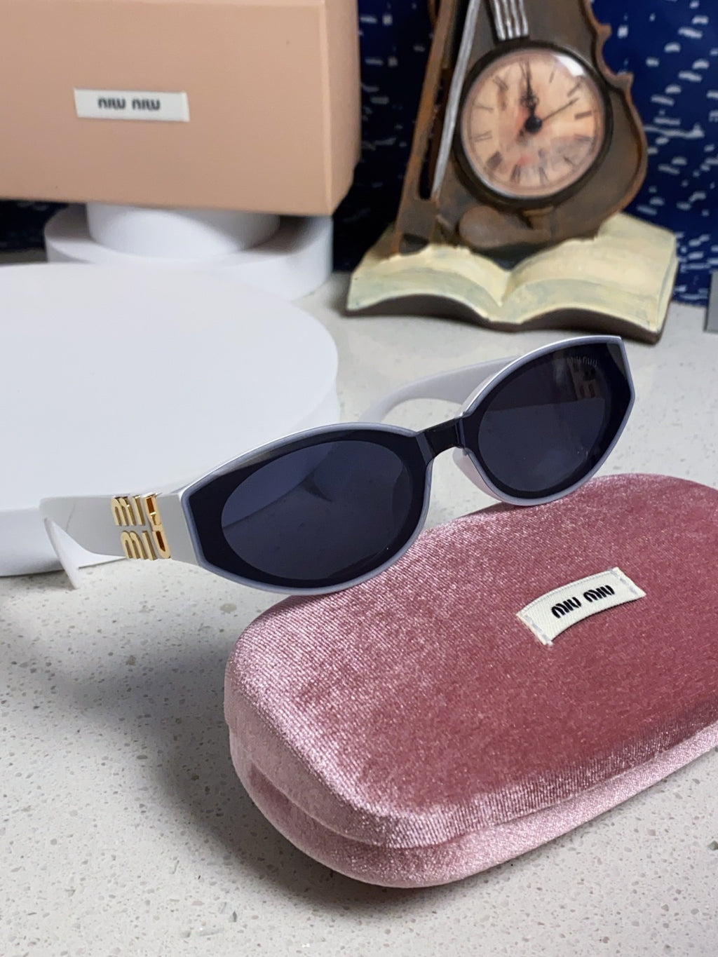 Miu Miu Cat-Eye Blue Lens Sunglasses for Women - 416157 - detail image 10