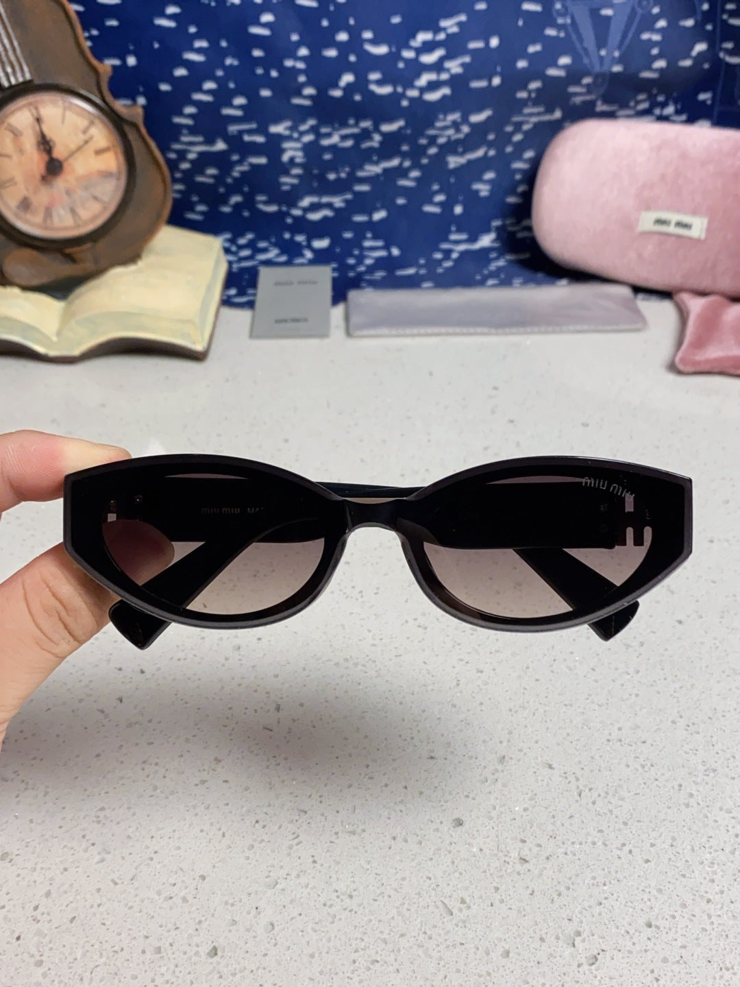 Miu Miu Cat-Eye Silver Lens Sunglasses for Women - 416158 - detail image 4