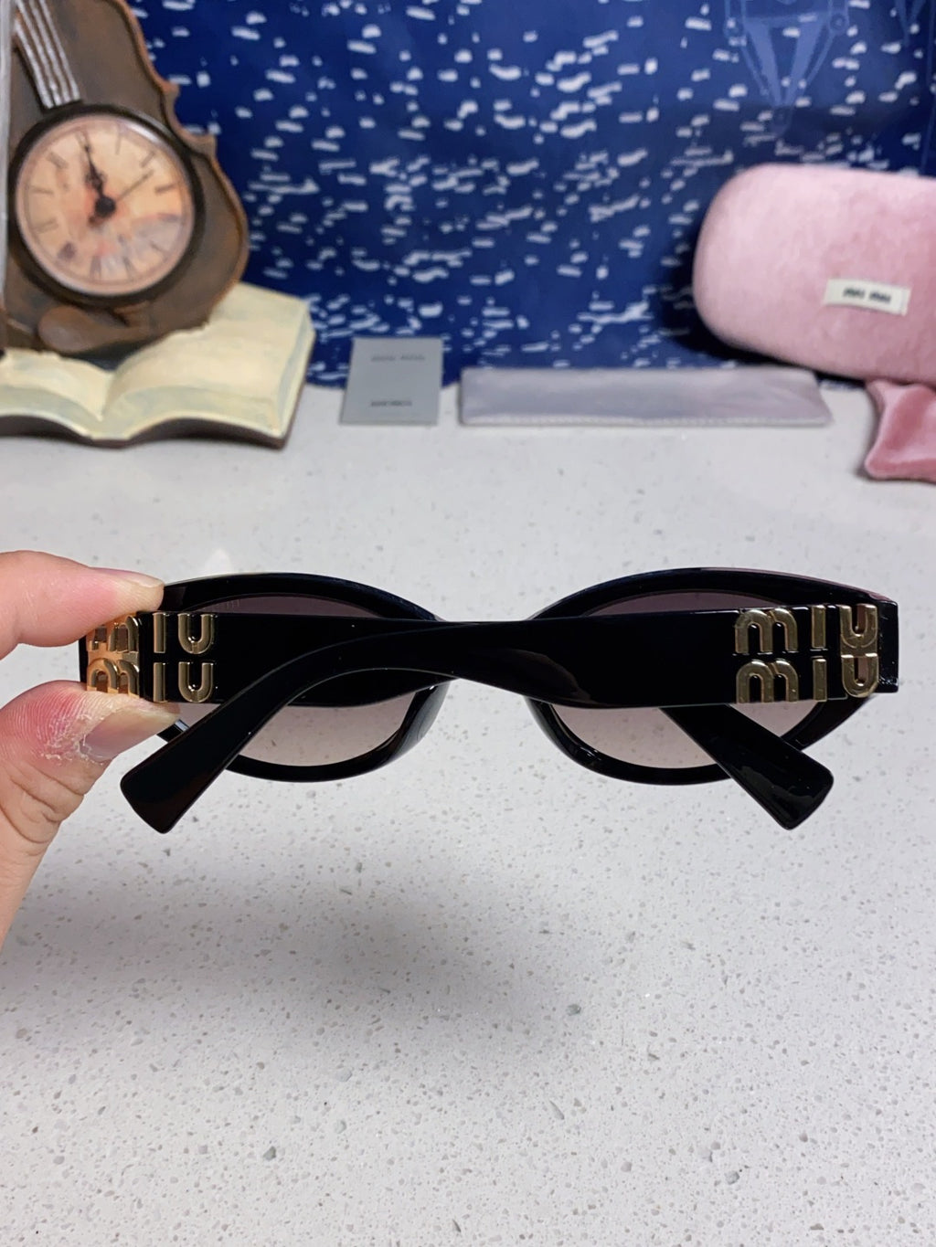 Miu Miu Cat-Eye Silver Lens Sunglasses for Women - 158610 - detail image 5