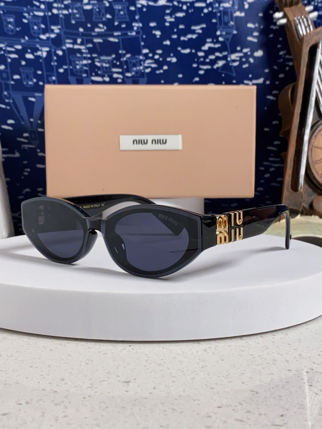 Miu Miu Cat-Eye Black Lens Sunglasses for Women - 158611