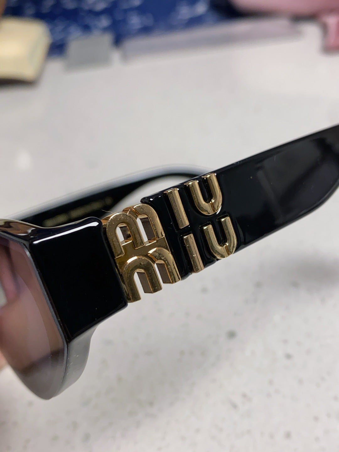 Miu Miu Cat-Eye Black Lens Sunglasses for Women - 867220 - detail image 7