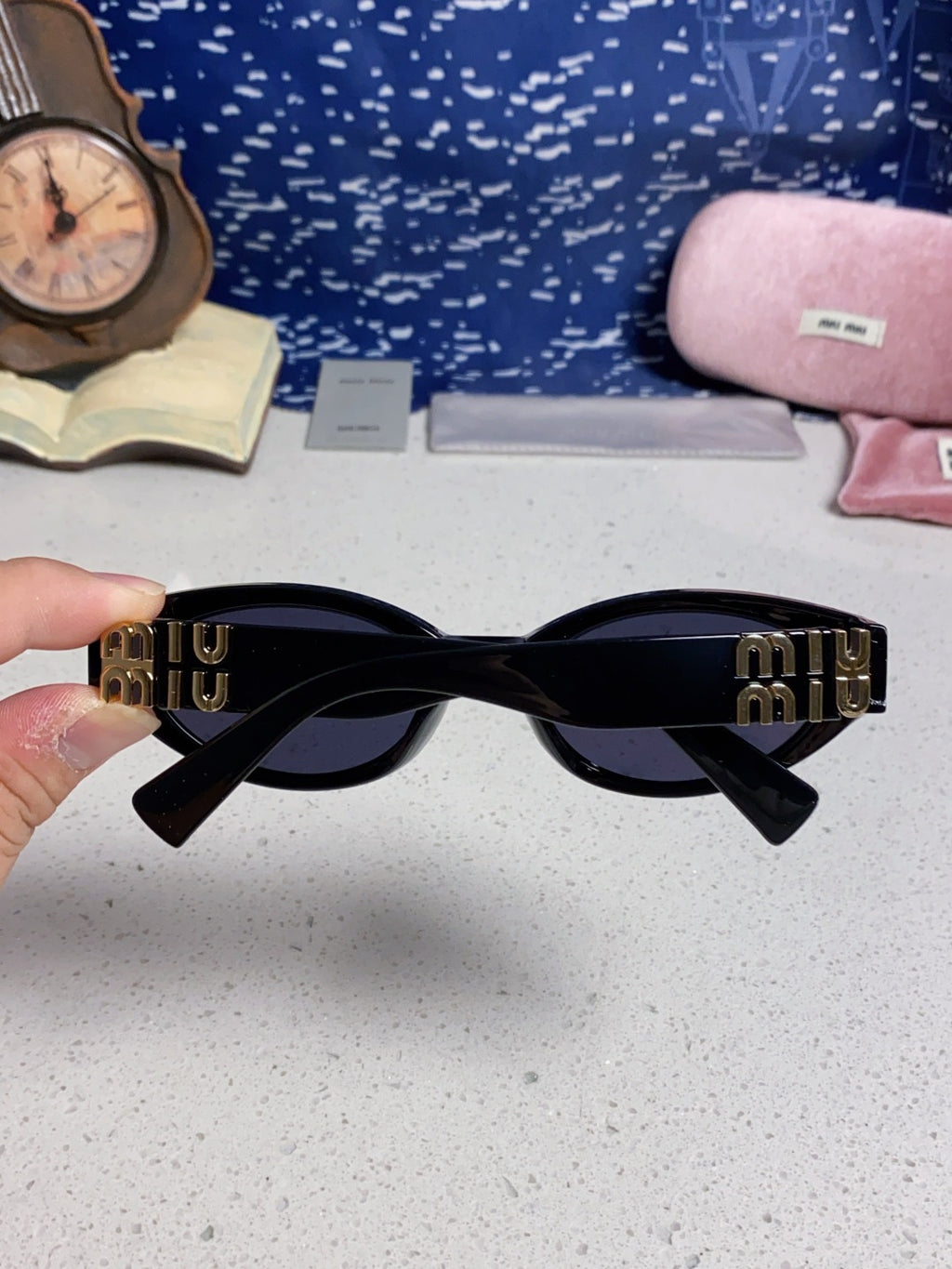 Miu Miu Cat-Eye Black Lens Sunglasses for Women - 158611 - detail image 5