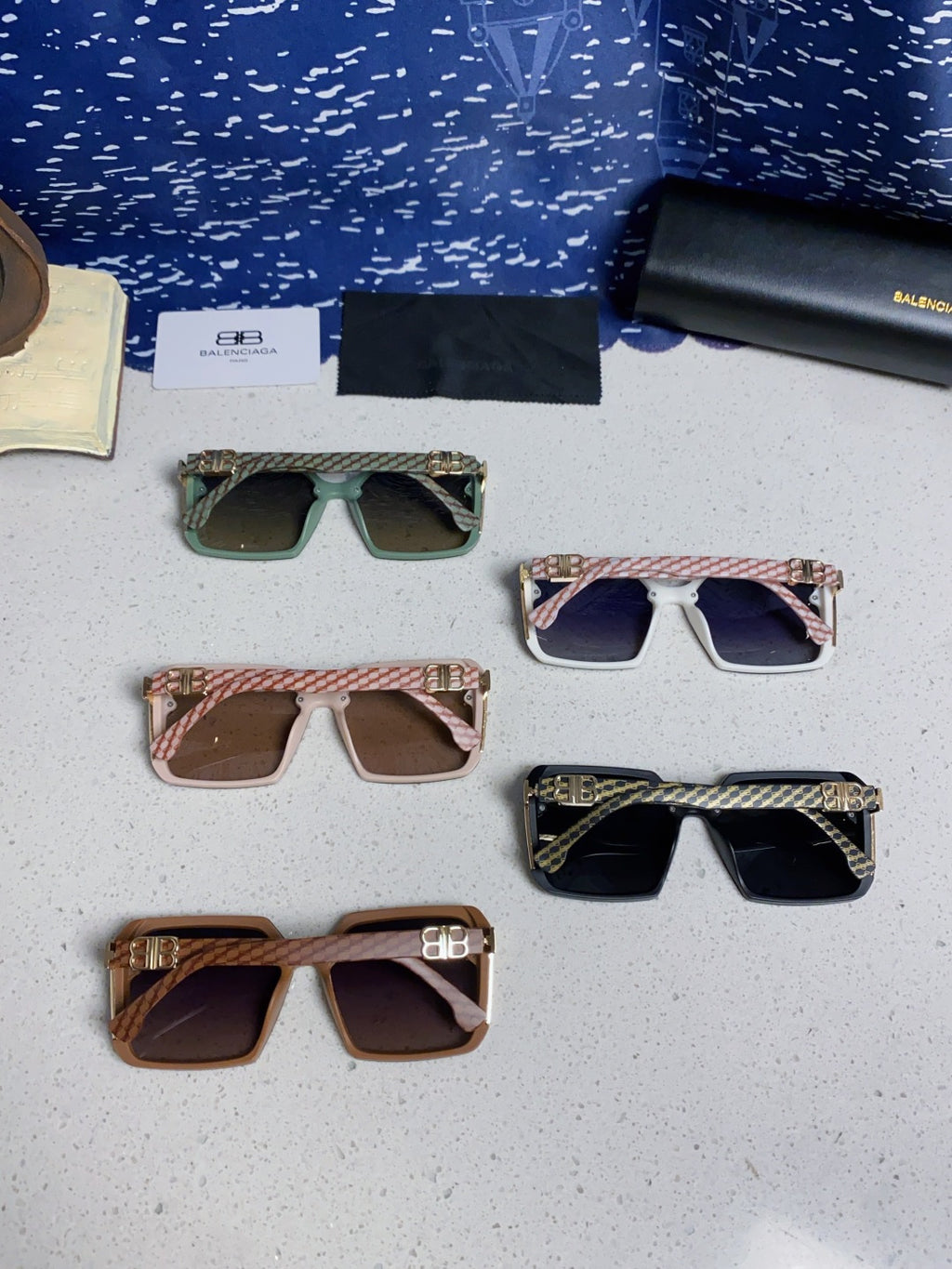 Balenciaga Square Red Lens Sunglasses for Men & Women - 416112 - detail image 10