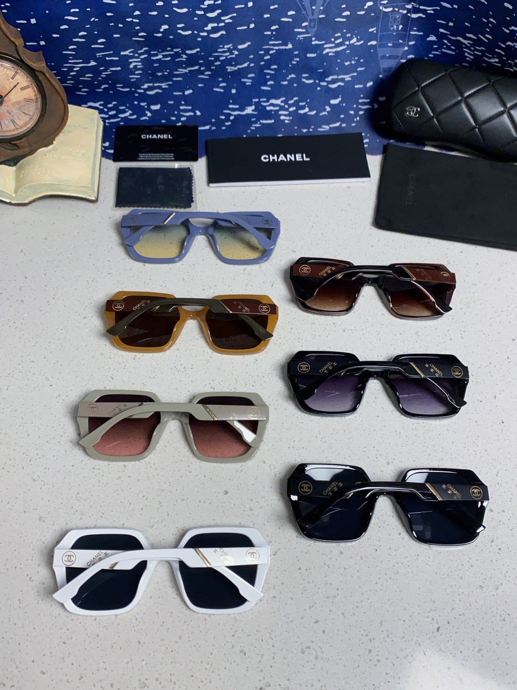 Chanel Polarized Square Red Lens Sunglasses for Women - detail image 11