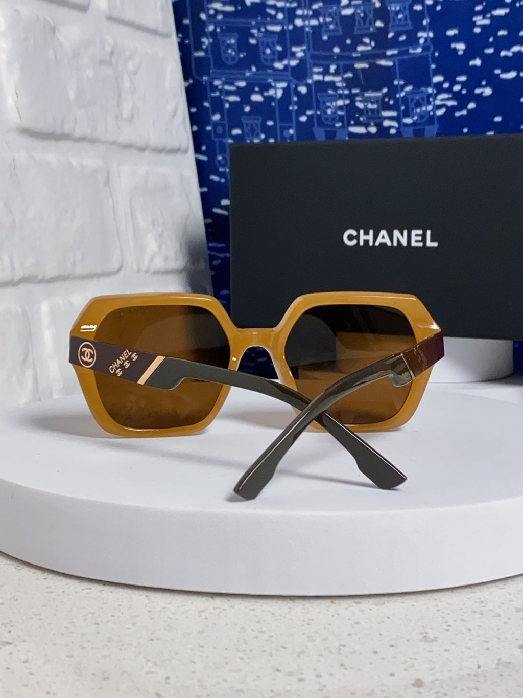 Chanel Polarized Square Brown Lens Sunglasses for Women - 867062 - detail image 3