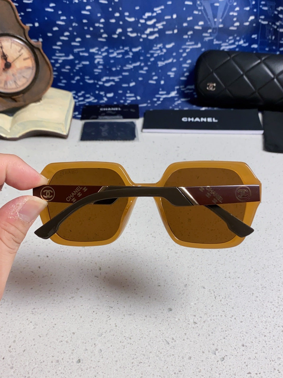 Chanel Polarized Square Brown Lens Sunglasses for Women - 867062 - detail image 5