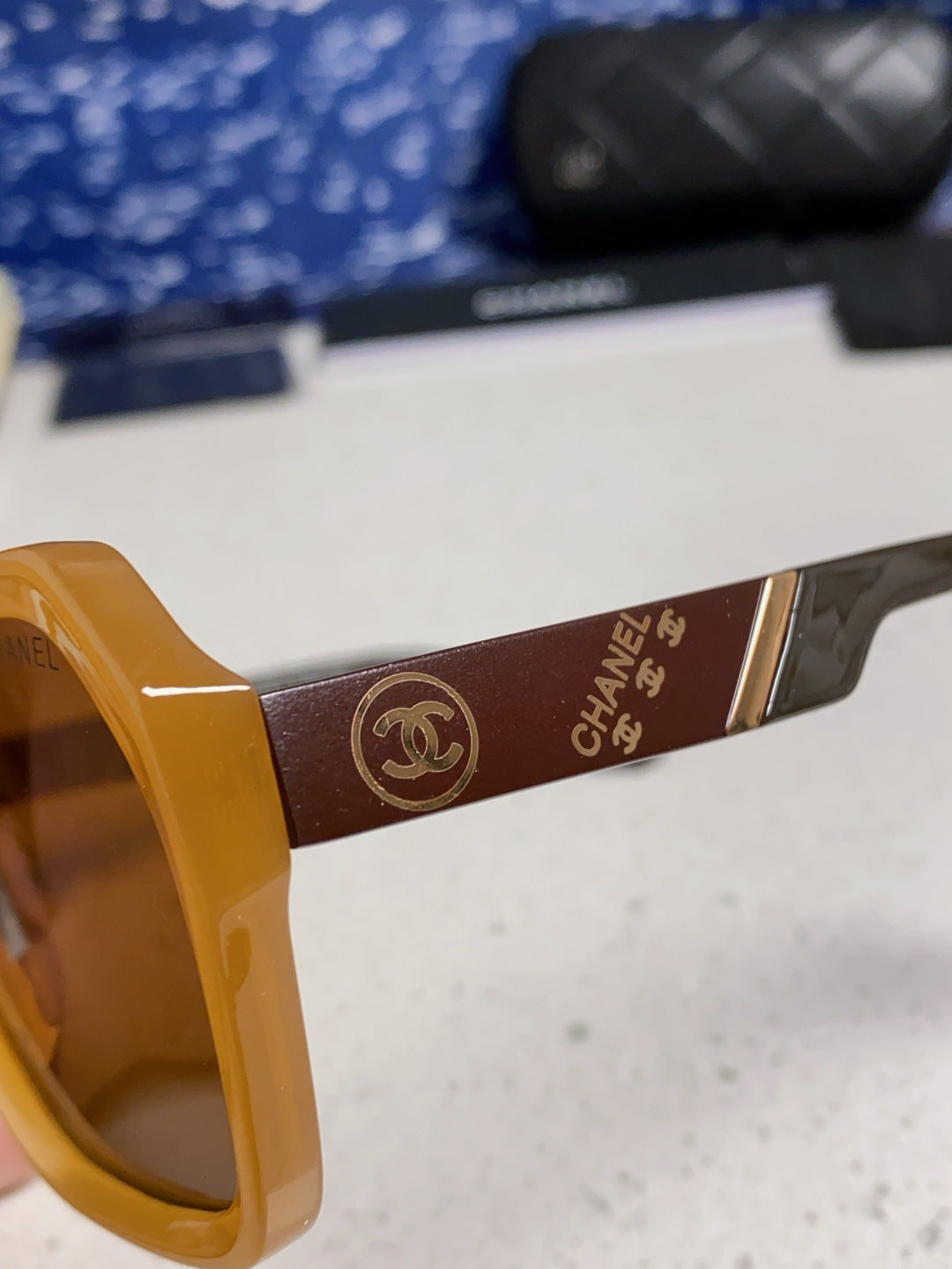 Chanel Polarized Square Brown Lens Sunglasses for Women - 867062 - detail image 7