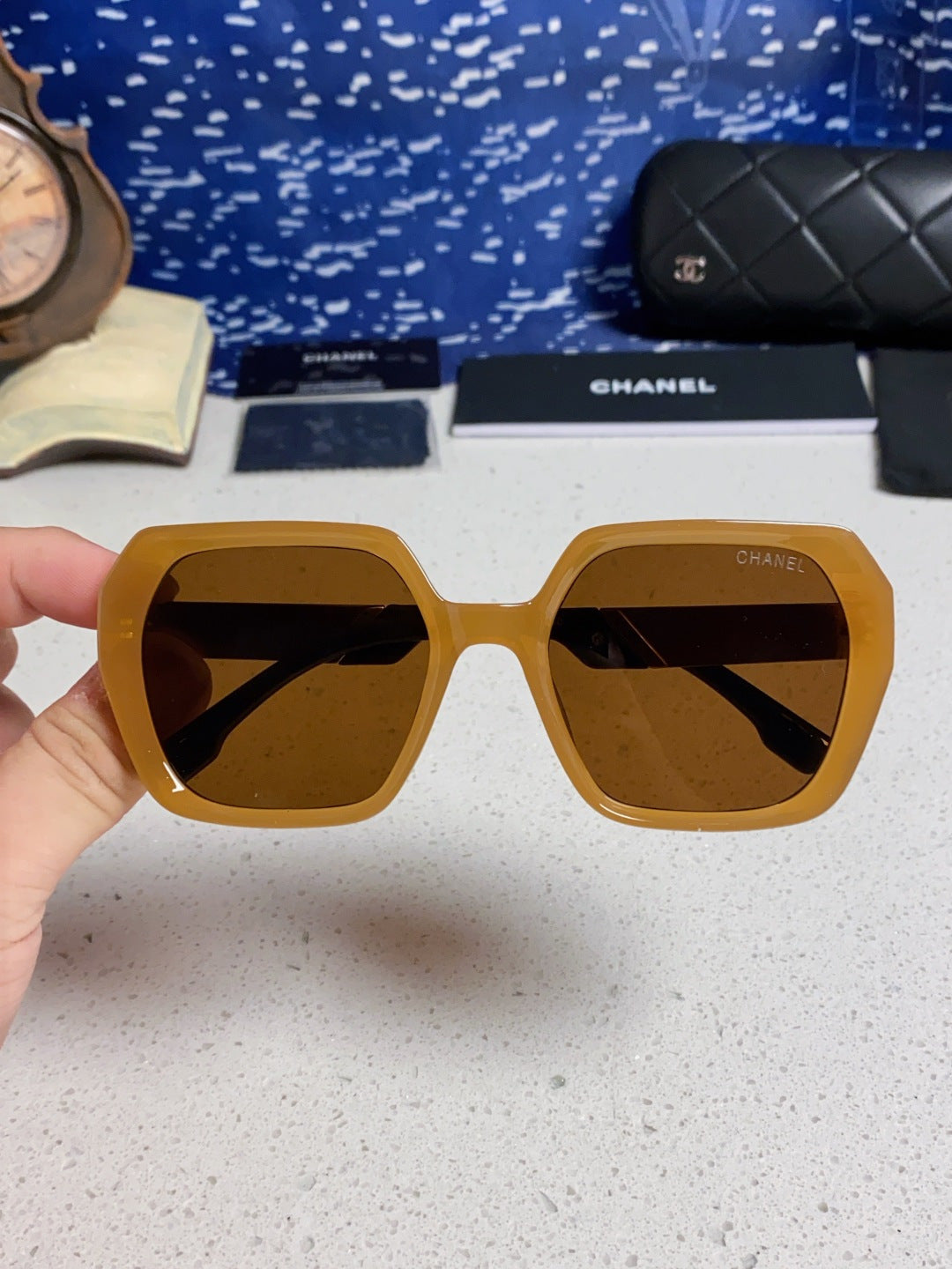 Chanel Polarized Square Brown Lens Sunglasses for Women - 867062 - detail image 4