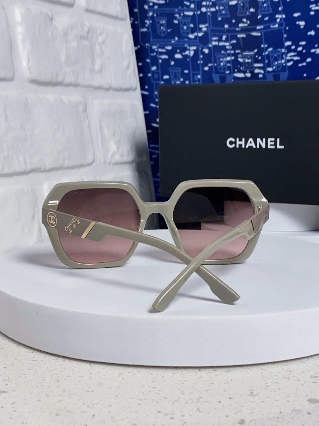 Chanel Polarized Square Silver Lens Sunglasses for Women - 867063 - detail image 3