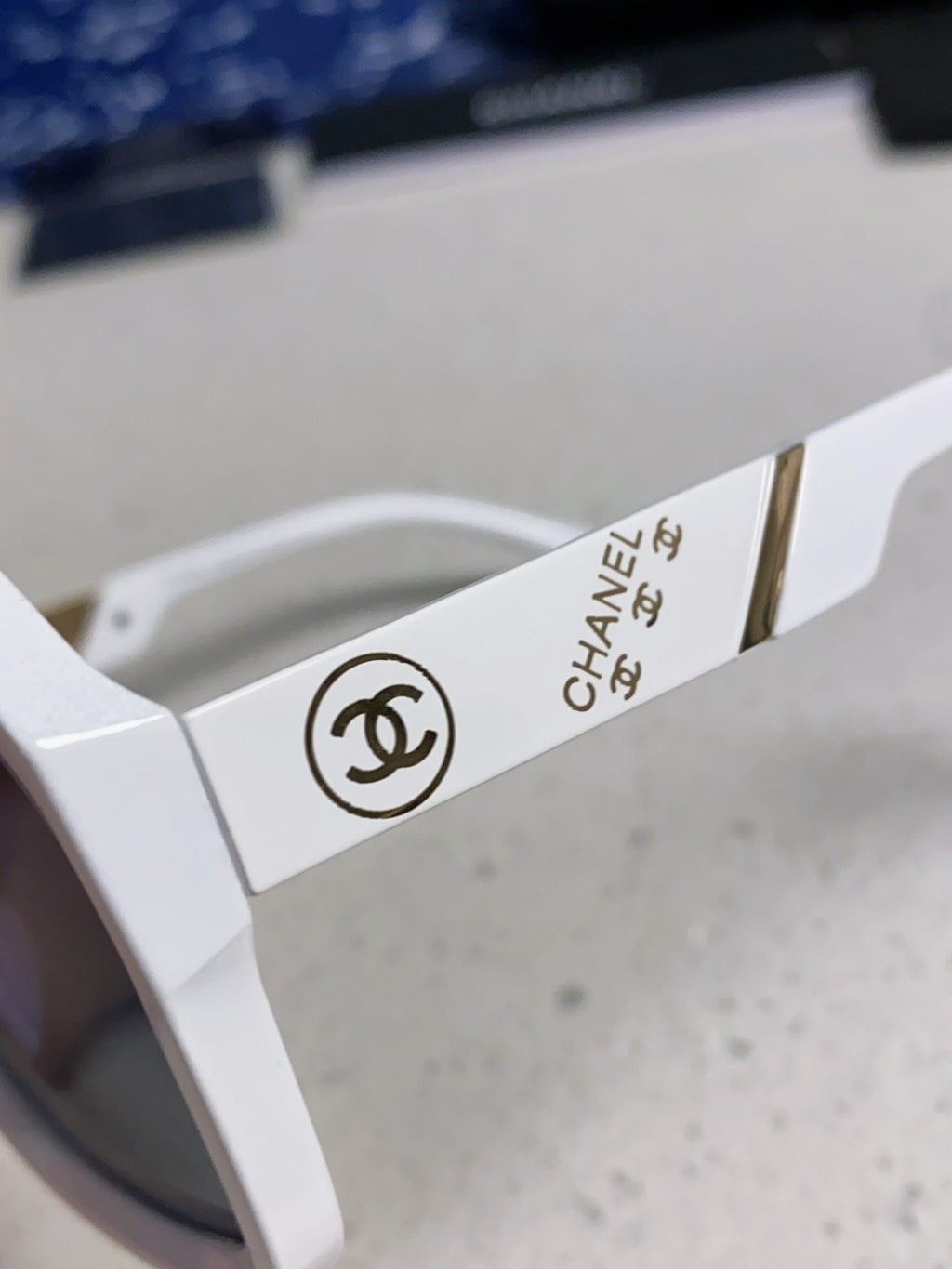Chanel Polarized Square Black Lens Sunglasses for Women - 158379 - detail image 6