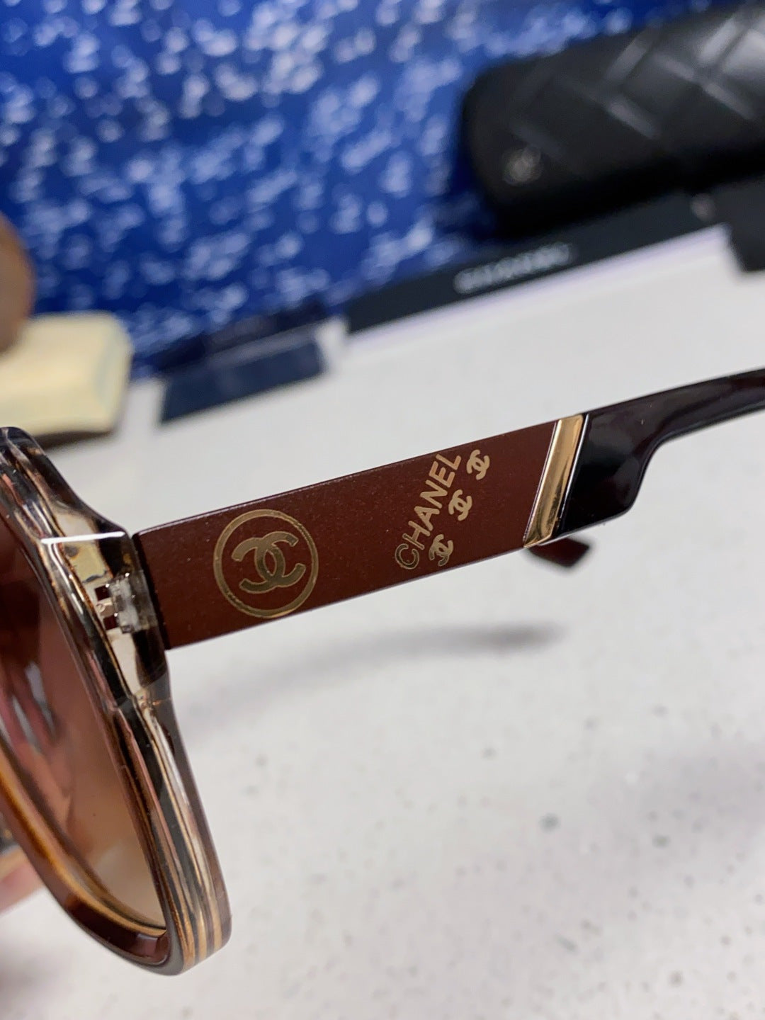Chanel Polarized Square Red Lens Sunglasses for Women - 867065 - detail image 7