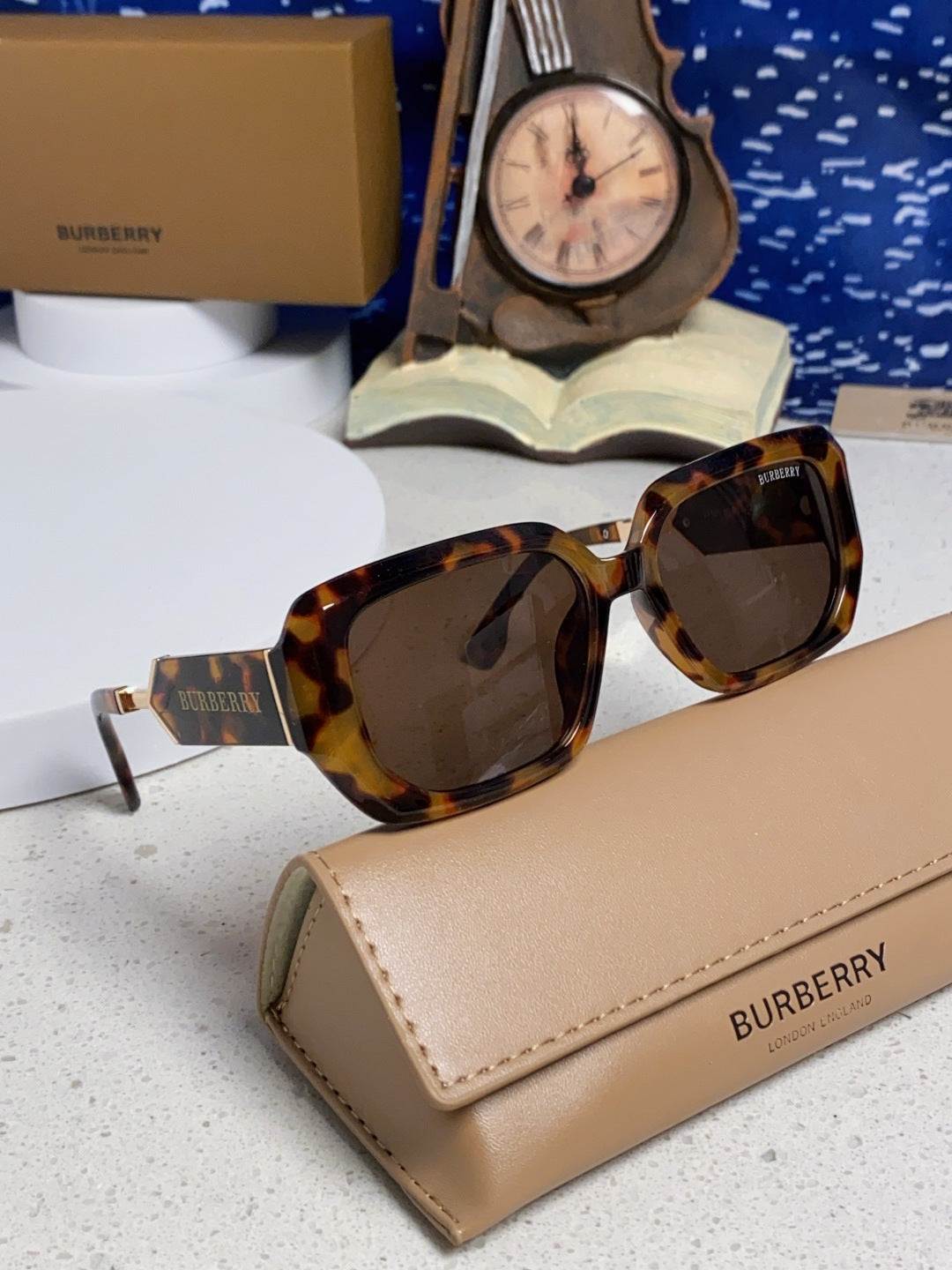 Burberry Rectangular Red Lens Sunglasses for Men & Women - 416079 - detail image 10