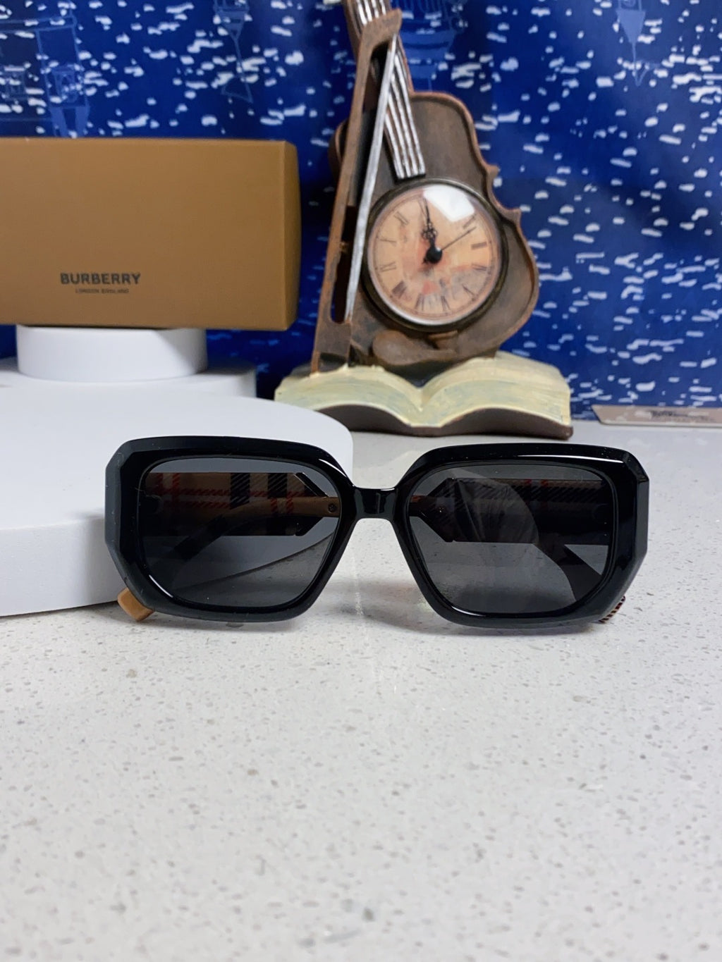 Burberry Rectangular Black Lens Sunglasses for Men & Women - 416080 - detail image 9