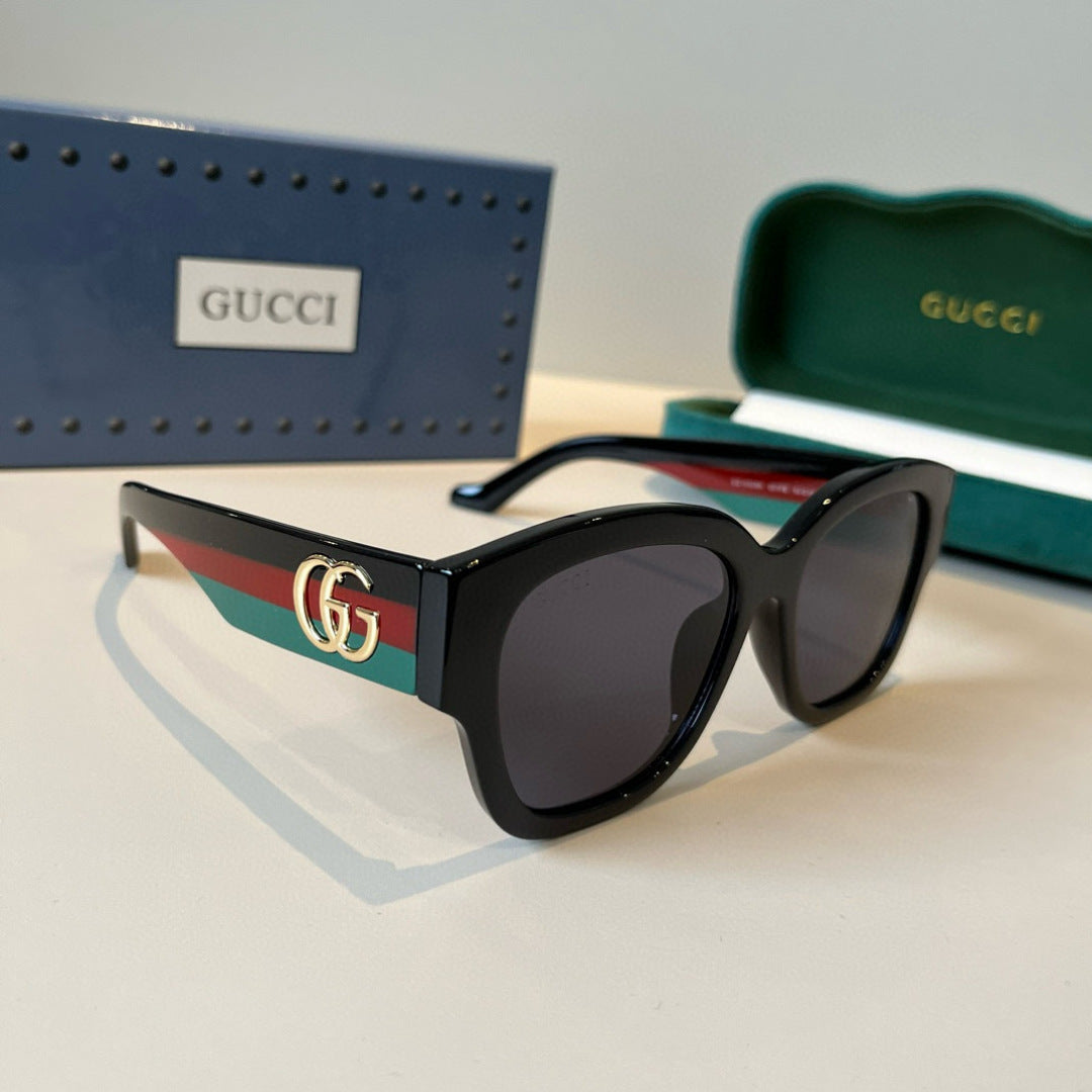 Gucci Oversized Black Lens Sunglasses for Men & Women - 398376